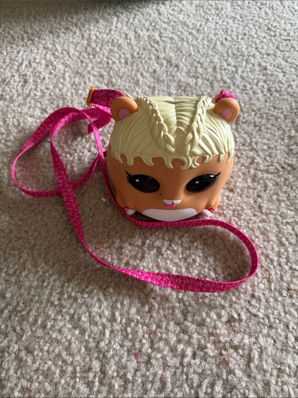 L.O.L. Surprise! Pink Strap Animal Face Coin Bag